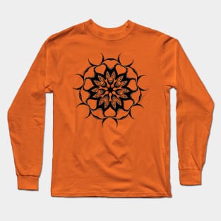 Gothic Mandala With Teeth And Monsters Long Sleeve T-Shirt